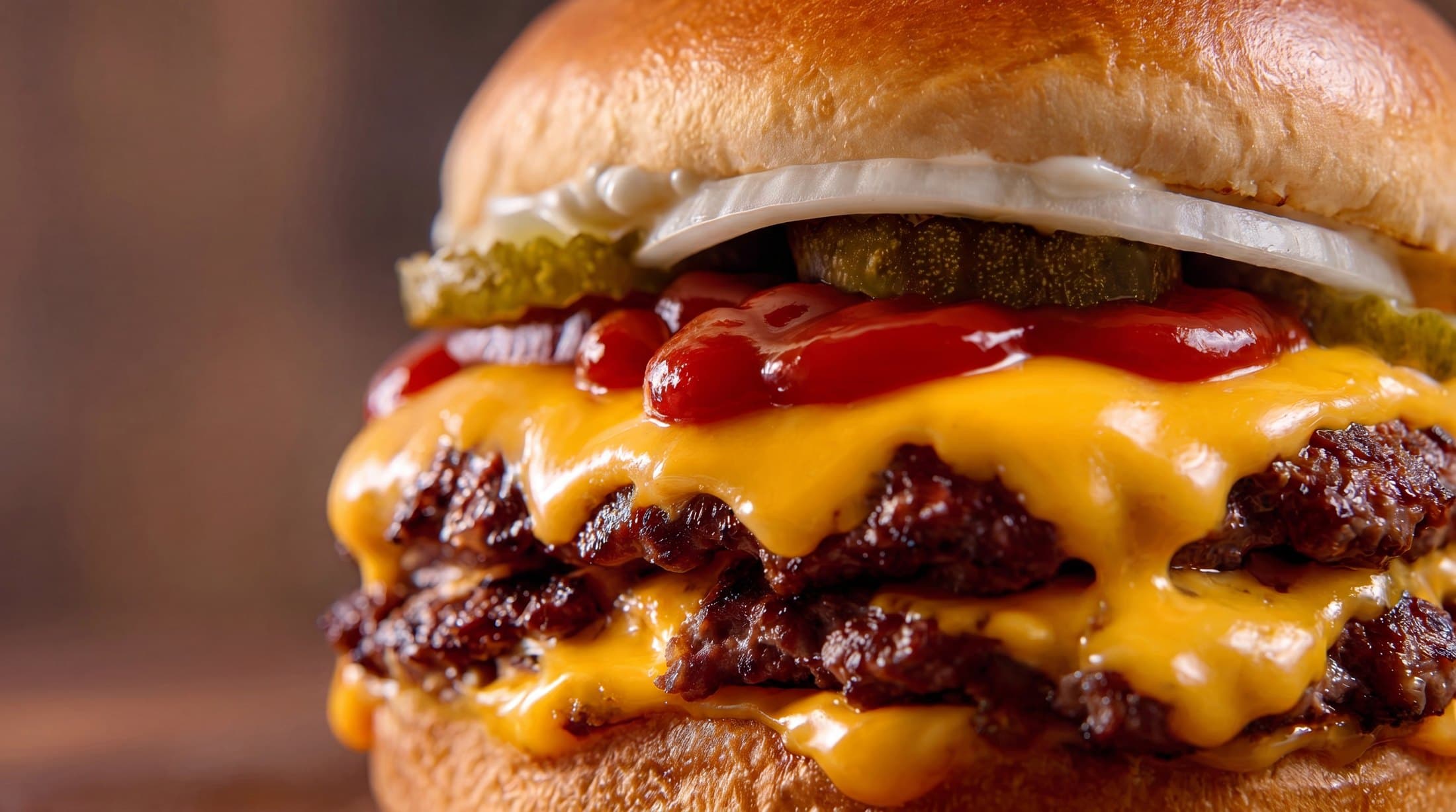 Sal's double cheeseburger — 100% Alberta beef